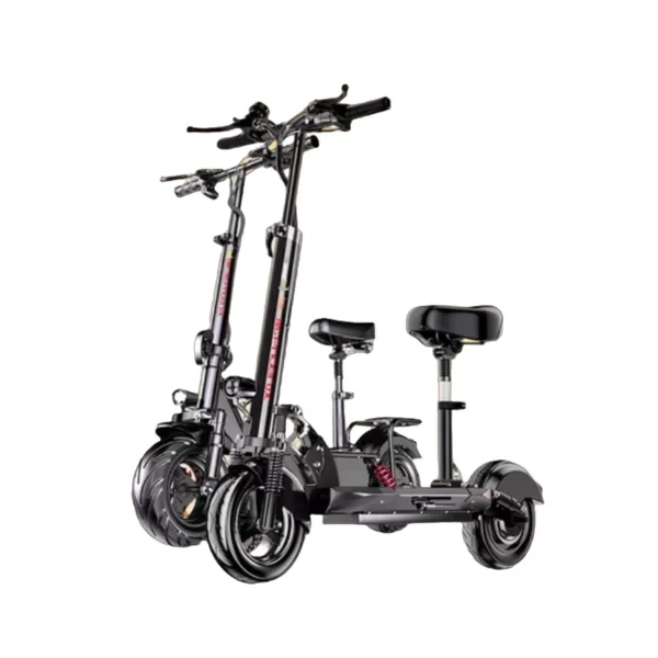 foldable electric scooter with seat | adult commuting & delivery | mini 2 wheel electric vehicle, lightweight & portable