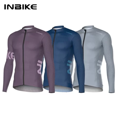 inbike men’s cycling long sleeve breathable mtb clothing bicycle jersey for men road bike top shirts with pocket cycling clothes