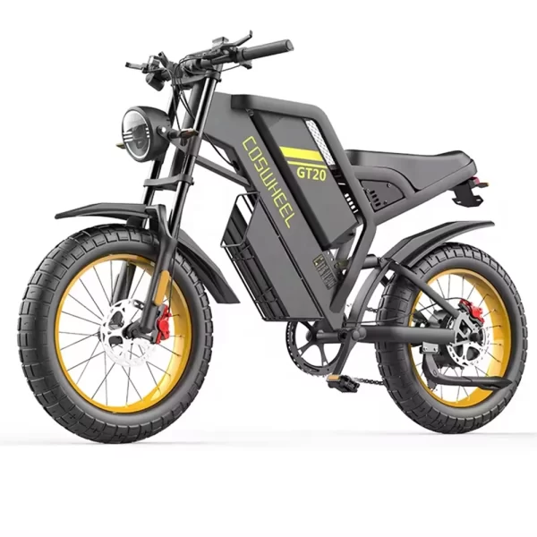 coswheel gt20 por electric bicycle peak 3000 watt motor 48v40ah lithium battery e bike 20 inch fat tire mountain electric bike