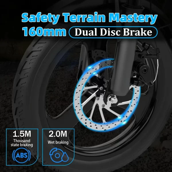 deepower 14 inch foldable electric bicycle 400w motor 48v 30a0h adult mini electric bike suitable for city commuting ebike