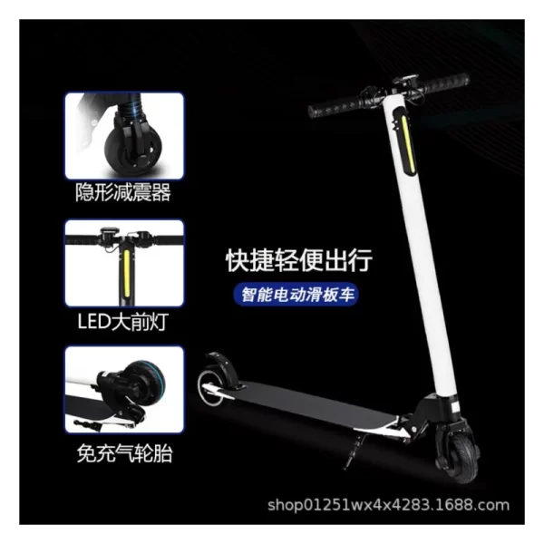 carbon fiber electric scooter adult walking folding ultra light standing portable mini pedal work artifact scooter eetrique