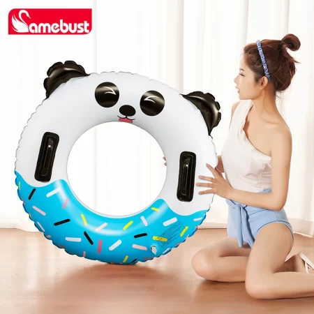 camebust thickeneded swimming ring panda swimming ring adult inflatable lifebuoy beginner swimming ring with double handles
