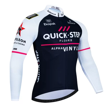 quick step 2024 spring and autumn cycling clothes long sleeved men's mountain bike shirt team bike wear summer outdoor clothes q