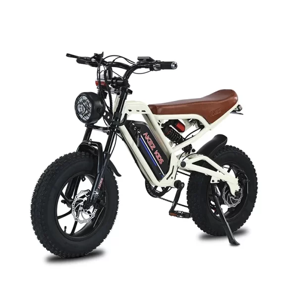 akez 16inch fat tire electric bike kids to ride 350w motor 36v 15.6ah battery full suspension retro electric mountain bicycle