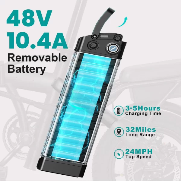 14 inch electric bike, easy to fold, adult commuter electric bike, 500w motor, removable battery, 20 mile maximum range