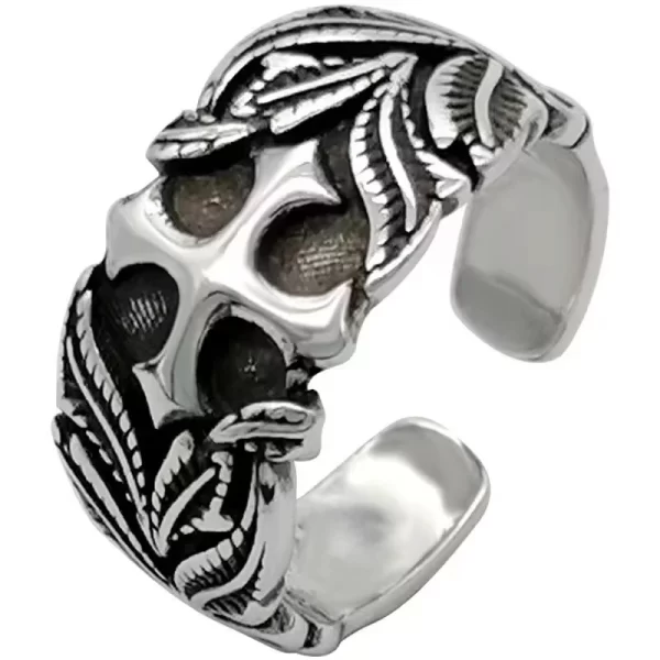 punk hip hop style fashion cross thai silver ring vintage personalized open rings