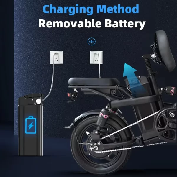 deepower electric bike k100 400w folding ebike 48v30ah removable battery disc brake city commuter electric bicycle for adults