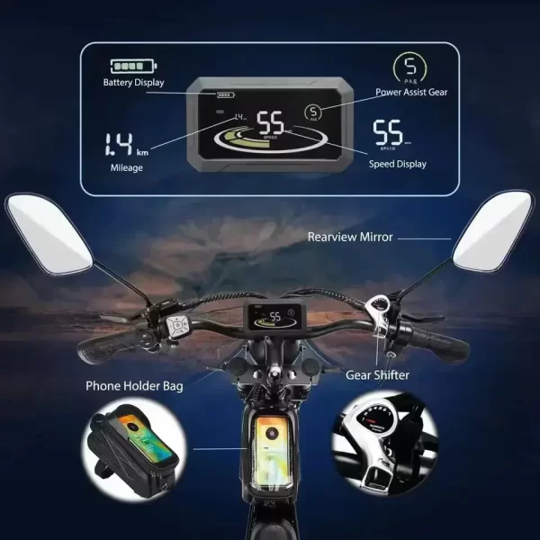 electric bike 2000w powerful dual motor 52v 40ah dual battery q20 pro ebike motorcycle mountain 20x4.0 fat tire electric bicycle