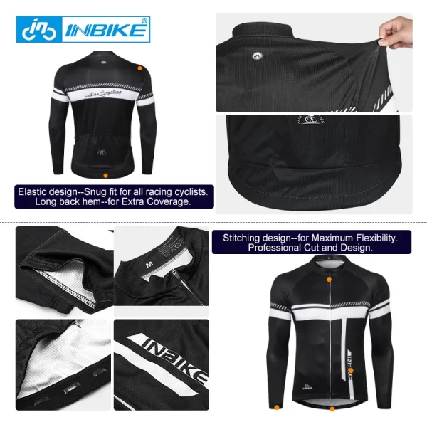 inbike overstock clearance!men's cycling long sleeved jersey bike bib pants biking mtb clothing man long shirts moisture wicking