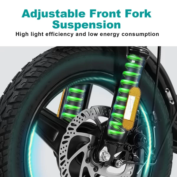14 inch electric bike, easy to fold, adult commuter electric bike, 500w motor, removable battery, 20 mile maximum range
