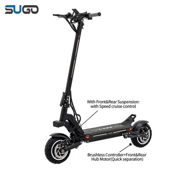 sgx5 new 2400w dual motor electric scooter maximum speed 55 km/h 52v 18.2ah battery electric scooter with lcd monitor