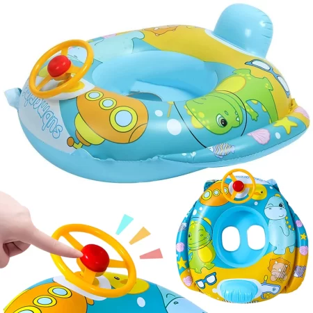 children inflatable swimming ring with seat baby swimming float swimming pool toys swim tubes rings for kids outdoor pool toys
