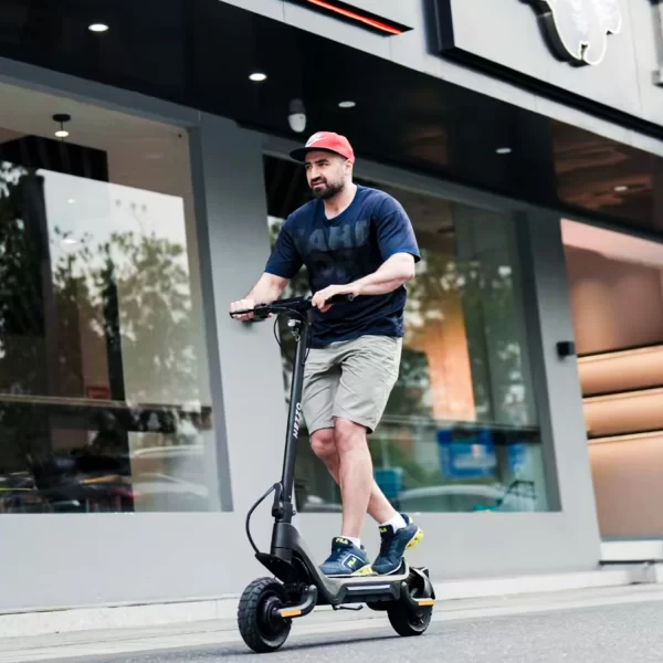 hezzo long range electric scooter, 10inch, 31 miles, 48v,1600w, dual motors, f5, 10inch, off road, lithium folding scooter, 18ah