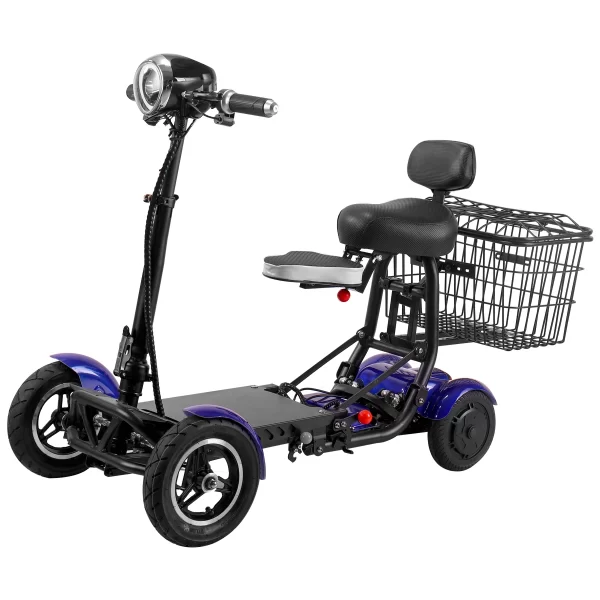 eu warehouse stock foldable electric scooter adult dual motor 4 wheel folding electric mobility scooter for elderly people