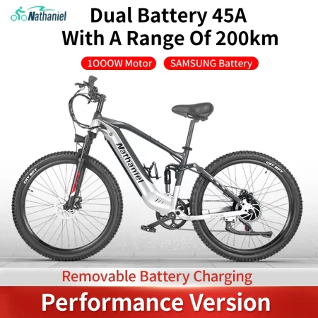 nathaniel syr03 electric bike 27.5"48v1000w adult electric assisted bike 45ah 2large capacity detachable lithium batteries ebike