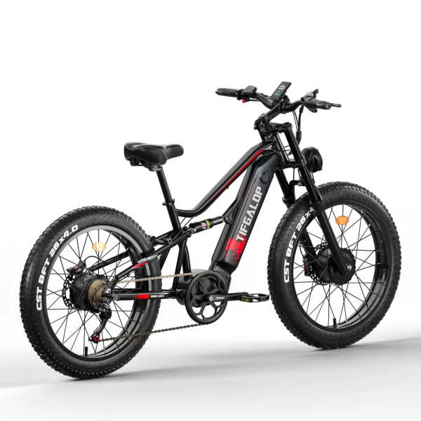 tifgalop es7 pro 3000w powerful electric bicycle top speed of 72km/h 26inch fat tire all terrain dual motor adult electric bike
