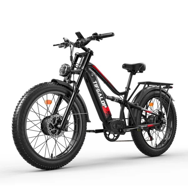 tifgalop es7 pro 3000w powerful electric bicycle top speed of 72km/h 26inch fat tire all terrain dual motor adult electric bike