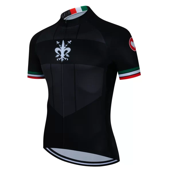 2025 men cycling jersey classic black cycling racing tops short sleeve cyclist clothes shirt maillot summer bicycle bike wear