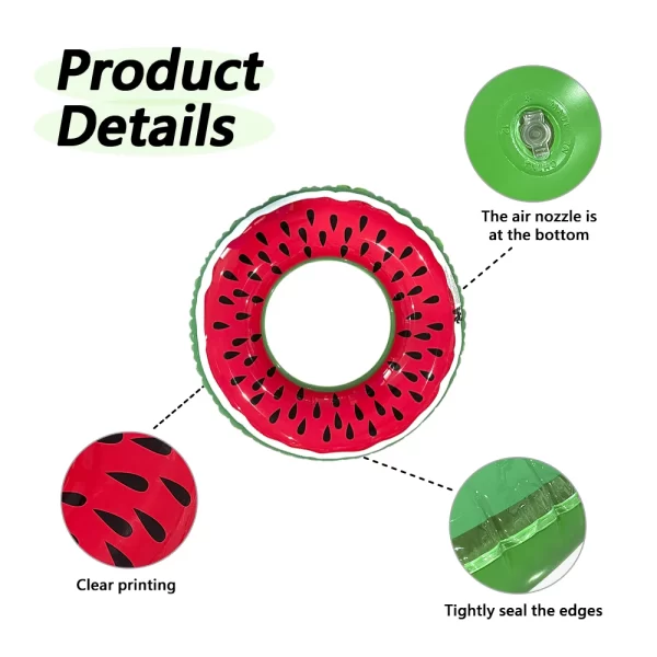 1pc inflatable watermelon swim circle summer swimming pool party water floating swimming ring accessories gift