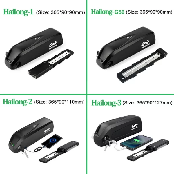 ebike battery 21700 hailong polly 36v 52v 48v 20ah 25ah for bafang electric bicycle 1500w 1000w 750w 500w 350w 250w