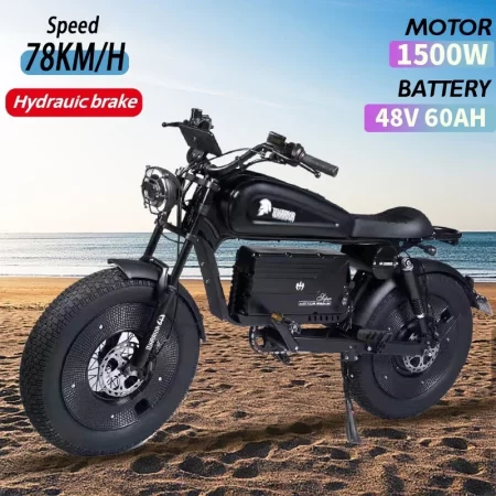 black warrior 1500w motorbikes 48v60ah electric bicycle adult road hydraulic brake ebike 20inch off road fat tyre electric bike
