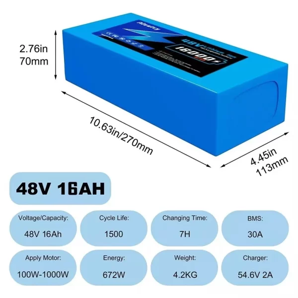 36v 48v electric bike lithium battery pack 10,14,16,20ah li ion ebike battery for bicycle scooter motorcycle with charger