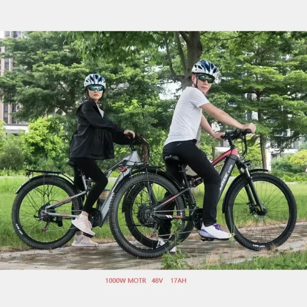 randride yg90 electric bike1000w 48v17ah 21 speed 27*2.4 in tire all terrain off road full suspension oil brake electric bicycle