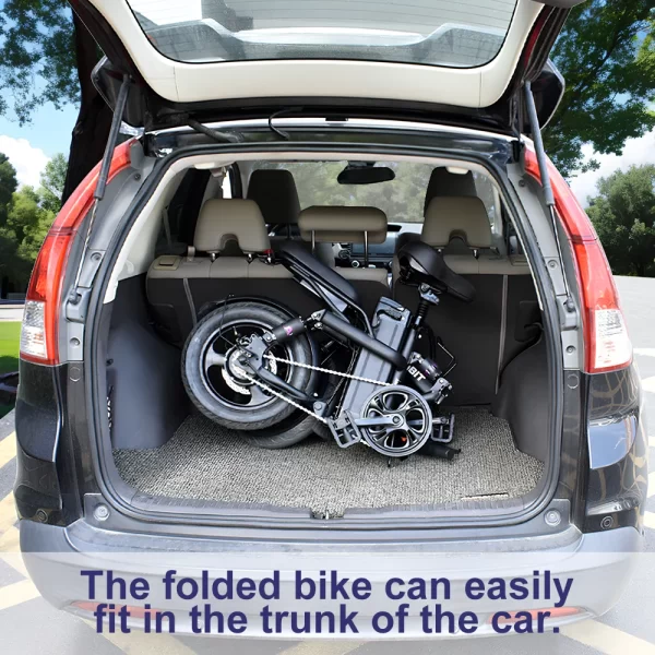 deepower 14 inch foldable electric bicycle 400w motor 48v 30a0h adult mini electric bike suitable for city commuting ebike