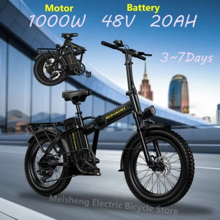 ebike electric bicycle new pattern h3 750w motor 48v 20ah battery adult electric bike 20 inch fat tire fold mountain off road