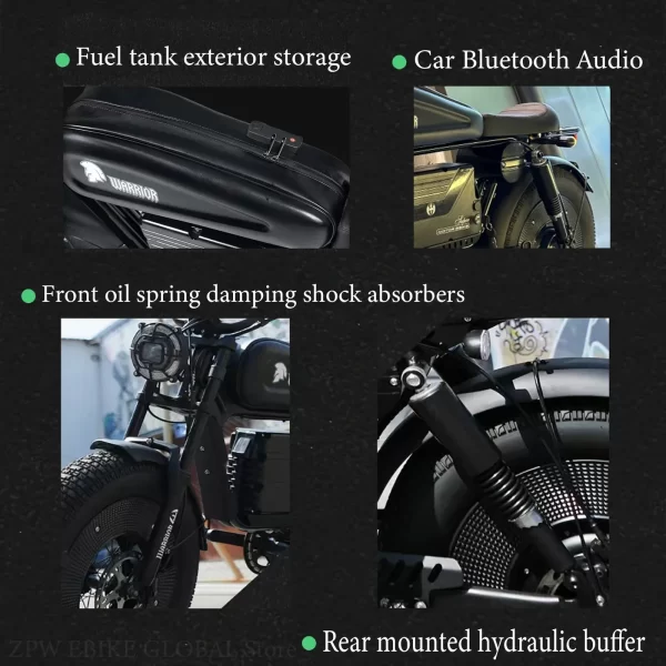1500w 48v60ah black warrior motorbikes 20inch fat tyre electric bike adult road hydraulic brake e bike adult road electric bike