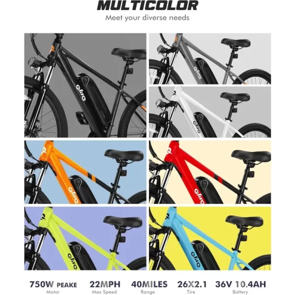 racer electric bike for adults 21 speed mountain lightweight ebike with peak 750w 22mph brushless motor