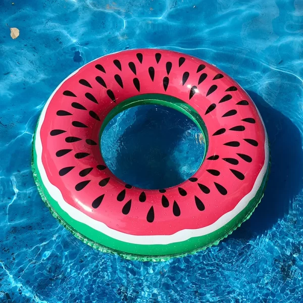 1pcs 120/90cm watermelon swimming ring pvc inflatable swim circle for unisex adult outdoor sport beach pool party floating rings