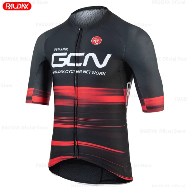 2025 raudax gcn summer short sleeve cyc jersey breathable road bike uniform mtb shirt bicycle men cycling clothing ropa ciclismo