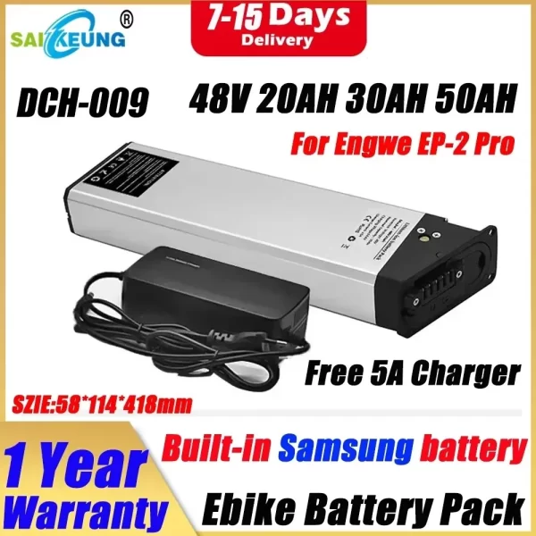 dch 009 48v 17.5ah 20ah 30ah 40ah 50ah battery for 2022 new engwe ep 2 pro engine pro upgraded version for mate x bike battery