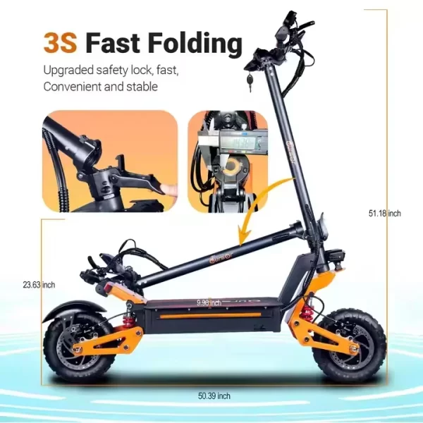 x5 6000w dual motor eelectric scooter in china stock 60v 40ah large battery remote scooter with seat 11 inch tires