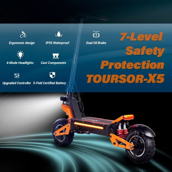 x5 new 6000w dual motor neutral electric scooter 60v 40ah battery 11 inch foldable scooter 85km/h high speed all terrain scooter