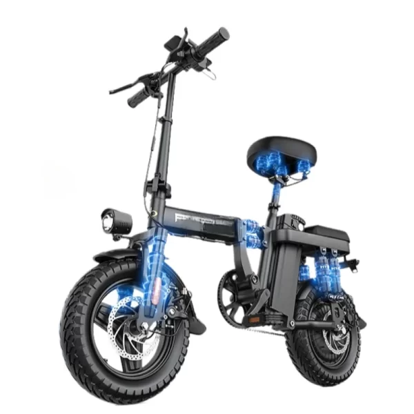 folding electric e bikes professional ultra lightweight portable trunk foldable electrical bicycles adult's driver scooters