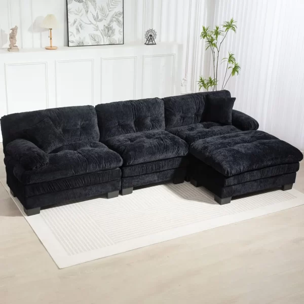l shaped modular sectional sofa with deep seating reversible 3 seat sleeper couch comfortable upholstered furniture for living r