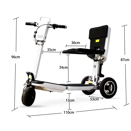 3 wheel mobility scooters daily mobility 350w brushless motor foldable mobile adult lightweight electric scooter