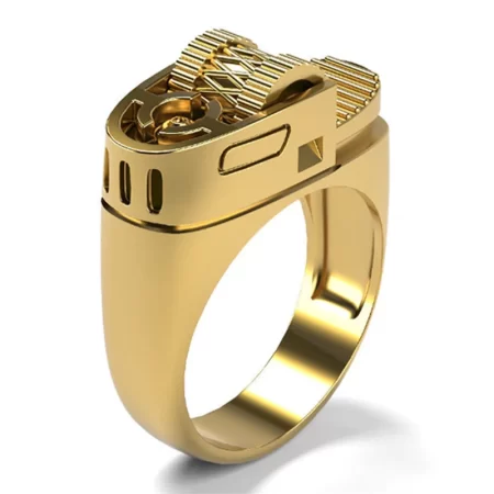 new creative personality lighter ring men and women punk street trend fashion jewelry accessories gift wholesale