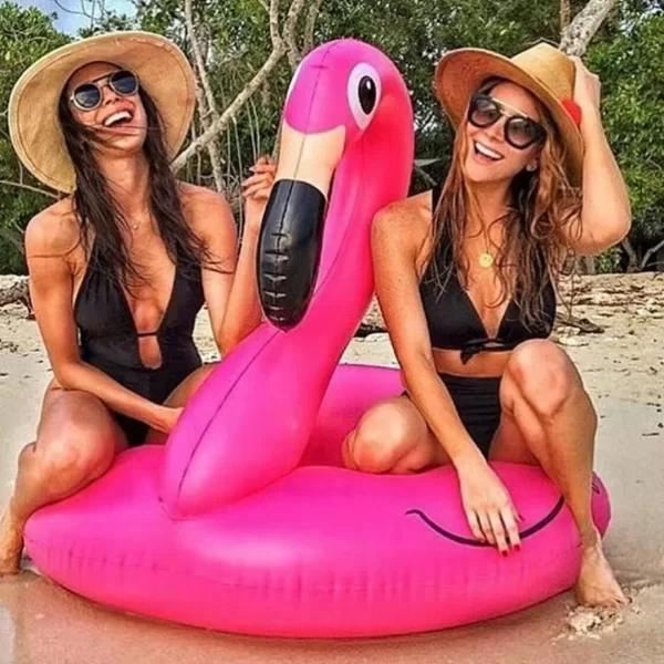 pvc inflatable flamingo swimming ring for adults pool parties supplies&pool float
