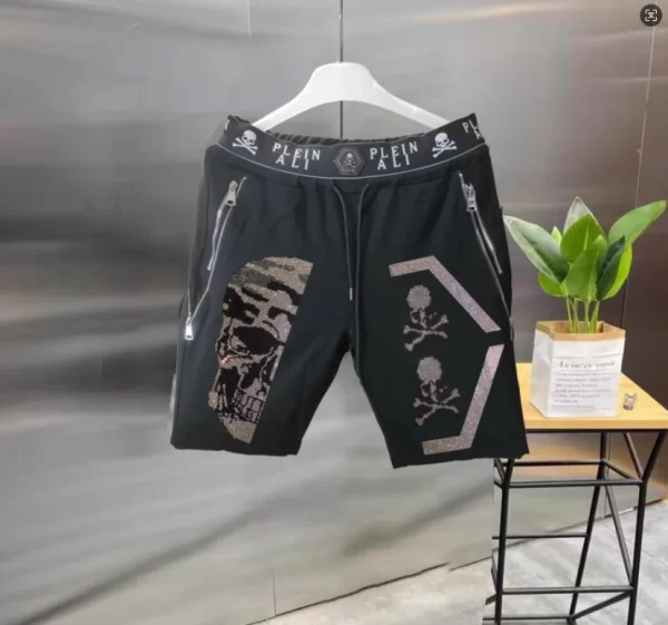 2025 designer rhinestone short summer luxurious plein ali hip hop male brand casual short pant