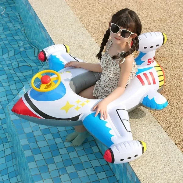 baby swim ring inflatable toy aircraft shape swimming circle seat float swimming pool beach summer water toy for kid children