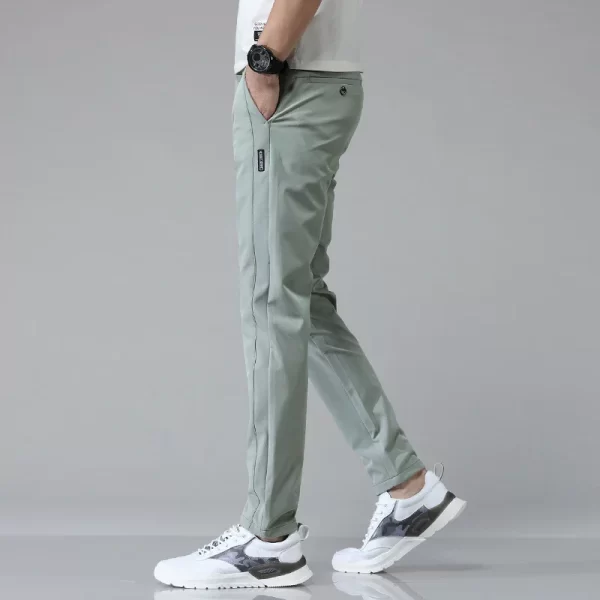 2024 spring summer ultra thin men's stretch slim straight casual pants high quality fashion breathable golf sports trousers