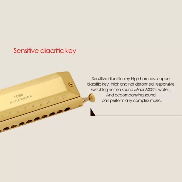 qi mei chromatic harmonica 16 hole 64 tone mouth organ instrumentos key of c professional musical instruments