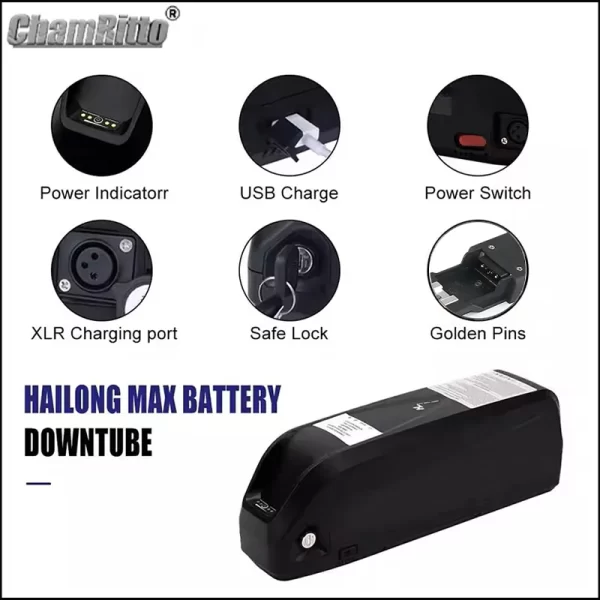 48v 20 24 30 40ah 50ah 60ah hailong triangle battery electric bike scooter down tube 21700 48v 1000w 2000w 3000w lithium battery