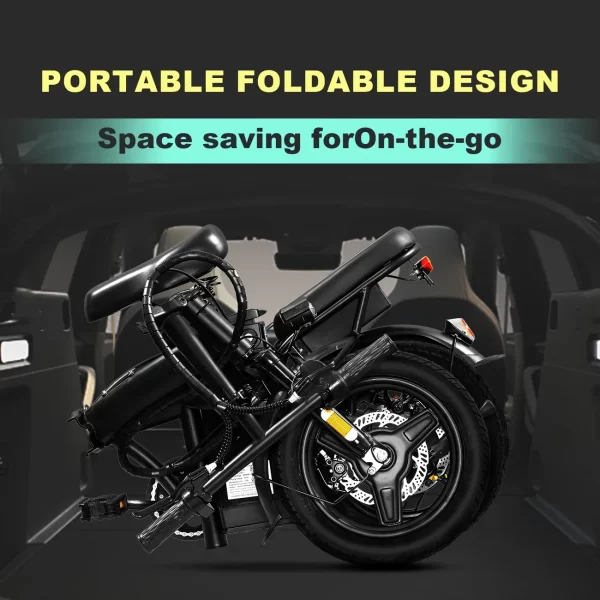 deepower electric bike k100 400w folding ebike 48v30ah removable battery disc brake city commuter electric bicycle for adults