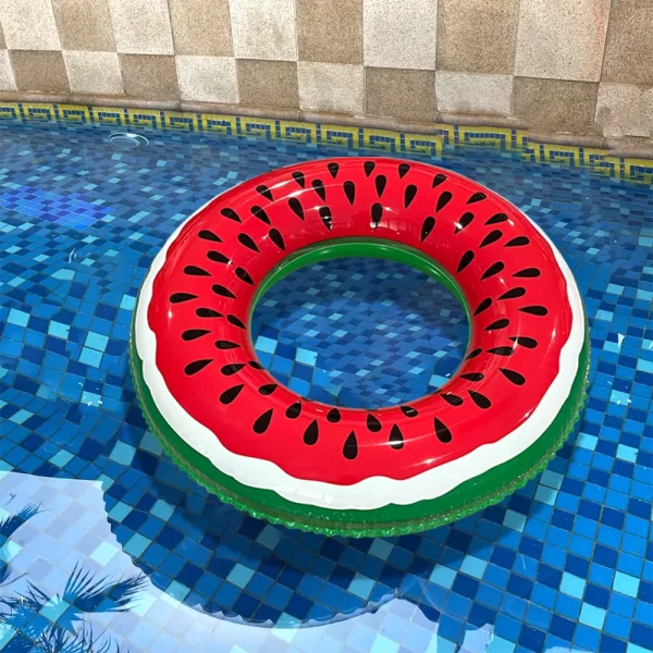 1pc inflatable watermelon swim circle summer swimming pool party water floating swimming ring accessories gift