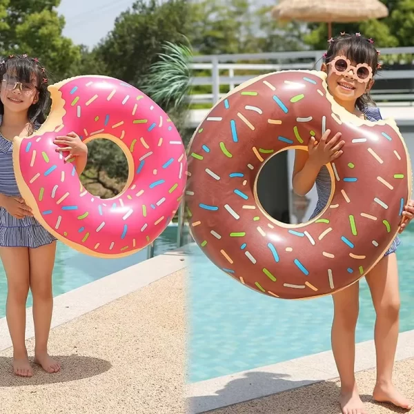 rooxin donut swimming ring inflatable swim pool float for kid adult swimming circle baby swim tube water play swimming equipment