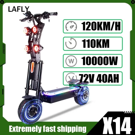 dual motor 10000w top electric scooter 14 inch oversized off road tyres 72v 40ah panasonic brand battery maximum speed 120km/h